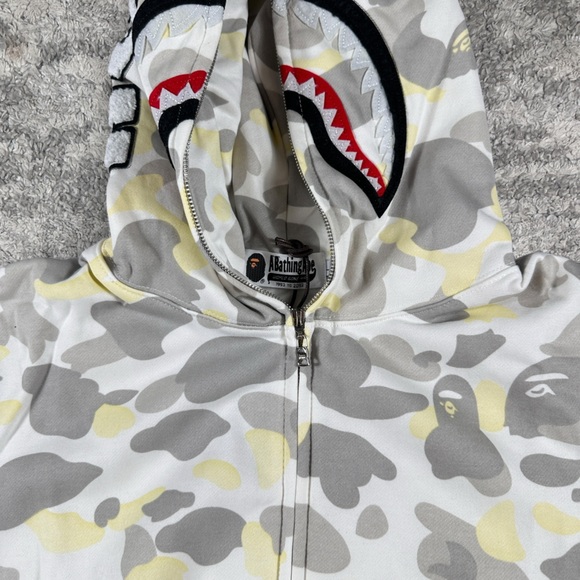 BAPE Color Camp Shark Full Zip Hoodie Black Size Large - Picture 3 of 3